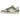 Nike Dunk Low Mica Green sneakers i en vinklet visning med lysegrøn læderoverdel, hvid mellemsål og gummisål, vist med matchende grønne snørebånd.