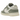 Nike Dunk Low Mica Green sneakers i vinklet visning med overdel i grøn canvas og lysegrå læderoverlays samt en hvid gummisål
