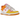 Nike Dunk Low Disrupt 2 Sunrise sneakers i vinklet profil med pastelfarvede overlejringer, broderet swoosh og hvid læderbase.