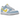 Nike Dunk Low Next Nature Homer Simpson sneakers i profil med blå og gule læderpaneler, hvide snørebånd og en klassisk hvid mellemsål