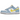 Nike Dunk Low Next Nature Homer Simpson sneakers i en angled view med ikonisk gul læderoverdel, blå detaljer og en hvid mellemsål.