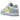 Nike Dunk Low Next Nature Homer Simpson sneakers i en klassisk profilvisning med blå læderoverdel, gule detaljer og en hvid sål.
