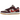 Nike SB Dunk Low Skate Like a Girl sneakers i en vinklet visning med ruskindsdetaljer i bordeaux, cremefarvet overdel og gummisål
