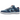Nike SB Dunk Low Pro Why So Sad sneakers set fra siden med lyseblåt læder, marineblå overlays, gul swoosh og hvid mellemsål