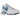 Nike Air Max Plus Spray Paint Swoosh White Blue sneakers i profilvisning med hvid overdel, gradient-detaljer og blåt spraymalede Swoosh-logo