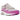 Nike Air Max 1 Fuchsia Dream sneakers i en vinklet sideprofil med grå base, fuchsia pink mudguard, swoosh og synlig Air-enhed i sålen.