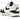 Nike Air Max 1 White Black Neutral Grey sneakers i en vinklet visning med hvid overdel, sort mudguard, grå detaljer og synlig Air-enhed i sålen.
