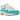 Nike Air Max 1 Dusty Cactus sneakers i sideprofil med hvid læderbase, grå ruskindspaneler og den karakteristiske turkise Swoosh og detaljer.