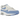 Nike Air Max 1 Royal Pulse sneakers i vinklet profil med lyseblå overdel, hvid mellemsål, synlig Air-enhed og klassisk gummisål