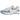 Nike Air Max 1 Royal Pulse sneakers vist fra siden med lyseblå ruskindsoverlays, hvid mesh-overdel og synlig Air-stødabsorbering i sålen