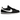 Nike Cortez Nylon Black White sneakers set fra siden med sort nylon-overdel, hvid læder-Swoosh og hvid mellemsål med sort stribe.