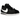 Nike Cortez Nylon Black White sneakers sideprofil med sort nylonoverside, hvidt swoosh-logo og en hvid sål med sort detalje ved hælen.