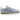 Nike Cortez Textile Light Pumice (Women's) sneakers i en vinklet visning med en grå tekstiloverdel, hvid læder-swoosh og en stribet skumsål