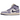 Air Jordan 1 Mid SE Chenille Sky J Light Purple sneakers i vinklet profil med lilla chenille Swoosh og hvid læderbase med lilla detaljer.