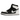 Air Jordan 1 Retro High OG Black White sneakers i en vinklet visning med klassisk sort og hvidt læderdesign, hvid mellemsål og sort gummisål
