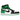 Air Jordan 1 Retro High OG Lucky Green sneakers sideprofil med hvide læderpaneler, grønne detaljer, sort swoosh og hvid mellemsål