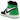 Air Jordan 1 Retro High OG Lucky Green sneakers i sideprofil med grønne og hvide læderpaneler, sort Swoosh og hvid mellemsål