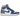 Air Jordan 1 Retro High OG True Blue sneakers i profilvisning med hvide, blå og grå læderpaneler samt klassisk sort Swoosh-logo og hvid sål