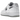 Nike Air Force 1 Low Color of the Month Silver sneakers set fra siden med hvid læderoverdel, metallisk sølv swoosh og klassisk gummisål