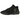 Nike LeBron Witness 8 Black Volt sneakers i en dynamisk vinklet visning med sort overdel, neongule detaljer og den synlige Max Air-enhed i sålen.