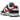 Nike Dunk Low Retro Red Swoosh Panda sneakers i en flot sideprofil med sort-hvidt læder, rødt swoosh-logo og en hvid mellemsål med sort ydersål