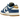 Nike Dunk Low Kansas City Royals sneakers i sideprofil med hvid læderoverdel, kongeblå paneler og en klassisk gummisål