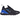 Nike Air Max 270 Multi-Swoosh Black Dark Marina Blue sneakers i profil, der viser sorte mesh-detaljer, flere blå swoosh-logoer og den synlige Air-hælenhed.