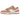 Nike Dunk Low PRM Red Stardust sneakers i en elegant vinklet profil med rosa nuancer, ruskindsoverlays og det ikoniske hvide Swoosh-logo.