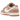 Nike Dunk Low PRM Red Stardust sneakers vist fra siden med ruskindsoverdel i rosa nuancer, hvide detaljer og hvid mellemsål med rød ydersål