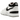 Nike Mac Attack SQ SP White Black sneakers i en vinklet profil med hvidt læderoverdel, grå tekstilpaneler og sort Nike-logo på siden.