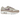 Nike Air Max 1 Light Bone Violet Dust sneakers set fra siden med beige læderoverlays, lilla swoosh og en synlig Air-stødabsorbering i sålen.