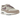 Nike Air Max 1 Light Bone Violet Dust sneakers i sideprofil med beige overdel i ruskind, lilla detaljer og en synlig Air-enhed i sålen