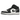 Air Jordan 1 Mid SE Panda Elephant sneakers i skråt vinklet profil med sort læderoverdel, elefantprint detaljer og hvid mellemsål