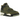 Air Jordan 4 Retro SE Craft Medium Olive sneakers i vinklet profil med olivenfarvet ruskindsoverdel, synlig Air-enhed og detaljer i sort og hvid.
