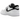 Air Jordan 1 Retro Low 85 Metallic Black sneakers set fra siden med hvid læderbase, sorte detaljer, klassisk snørelukning og hvid mellemsål