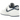 Air Jordan 1 Retro Low 85 Metallic Blue sneakers i en skrå profil med hvid læderbase, blå detaljer på swoosh og hæl samt en hvid gummisål