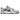 Nike Dunk Low Stencil Swoosh sneakers set fra siden i en hvid læderkonstruktion med sort stencil-inspireret swoosh-logo og hvid sål
