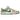 Nike SB Dunk Low Jarritos sneakers i vinklet profil med cremefarvet lærredsbase, grønne læderoverlag og orange Nike swoosh-broderi.