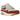 Nike Air Max 1 Rugged Orange sneakers i en skrå vinkel, der fremhæver hvid læderbase, orange ruskindsoverlays og den klassiske synlige Air-enhed.