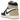Air Jordan 1 Retro High OG Latte sneakers sideprofil i en kombination af beige, brun og hvid læder med ikonisk swoosh og sort snøring.