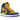 Air Jordan 1 Retro High OG Reverse Laney sneakers i sideprofil med blåt læder, gule detaljer, hvid mellemsål og gul ydersål