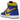 Air Jordan 1 Retro High OG Reverse Laney sneakers i sideprofil med gult læder, royal blå detaljer, hvid mellemsål og gul ydersål.