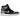 Air Jordan 1 Retro High OG Satin Shadow sneakers set fra siden med sort satinfine detaljer, grå swoosh og klassisk hvid mellemsål