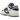 Nike SB Dunk Low HUF New York City sneakers set fra siden med hvid læderoverdel, navy blå detaljer, grafik ved hælen og den ikoniske Swoosh