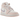 Air Jordan 1 Mid Pink Wash sneakers i sideprofil med lyserøde og hvide læderpaneler, klassisk Swoosh-logo og hvid sål