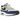 Nike Air Max 1 Deep Royal Blue sneakers set fra siden med hvid mesh, grå overlays, blå ruskindspaneler og en hvid sål