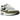 Nike Air Max 1 White Black Medium Olive sneakers i sideprofil med hvid mesh, olivenfarvede paneler og sort swoosh samt synlig Air-enhed