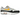 Nike Air Max 1 White University Gold sneakers i profil, fremviser en hvid mesh overdel, gule læderdetaljer og en synlig Air unit i sålen