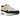 Nike Air Max 1 White University Gold sneakers set fra siden med hvid overdel, gul mudguard, swoosh-logo og synlig Air-enhed i mellemsålen.