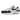 Nike Air Max 1 White Black sneakers i sideprofil med klassisk hvid mesh-overdel, sort mudguard, swoosh og synlig Air-enhed i mellemsålen.